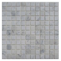Bianco Carrara 23-4P Мраморная мозаика Философия мозаики 300x300 мм