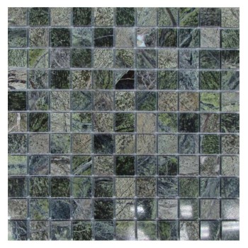 Bidasar Green 25 Мраморная мозаика Философия мозаики 300x300 мм