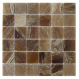 Caramel Onyx 48-8P Мозаика из оникса Философия мозаики 305x305 мм