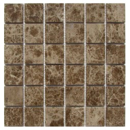 Emperador Light 48-6P Мраморная мозаика Философия мозаики 305x305 мм