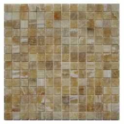 M073-20-8P Onyx Yellow Мозаика из оникса Философия мозаики 305x305 мм