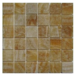 M073-48-8P Onyx Yellow Мозаика из оникса Философия мозаики 305x305 мм