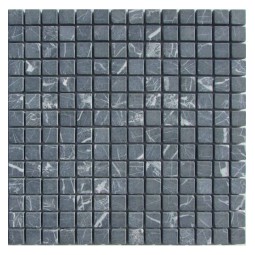M081-20-8T Nero Marquina Мраморная мозаика Философия мозаики 305x305 мм