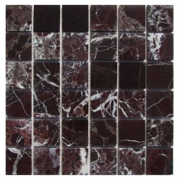 Rosso Levanto 48-6P Мраморная мозаика Философия мозаики 305x305 мм