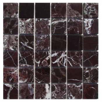 Rosso Levanto 48-6P Мраморная мозаика Философия мозаики 305x305 мм Rosso Levanto 48-6P Мраморная мозаика Философия мозаики 305x305 мм