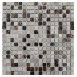 Dark Wooden 15-4P Мраморная мозаика Философия мозаики 305x305 мм