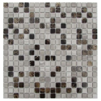 Dark Wooden 15-4P Мраморная мозаика Философия мозаики 305x305 мм