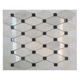 Diamond 001 Мраморная мозаика Философия мозаики 340x295 мм