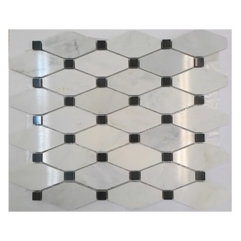 Diamond 001 Мраморная мозаика Философия мозаики 340x295 мм