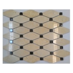 Diamond 002 Мраморная мозаика Философия мозаики 340x295 мм