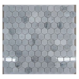 Hexagon Bianco Carrara Мраморная мозаика Философия мозаики 295x280 мм