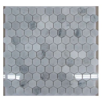 Hexagon Bianco Carrara Мраморная мозаика Философия мозаики 295x280 мм