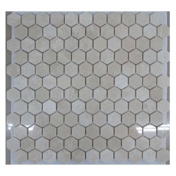 Hexagon Crema Nova Мраморная мозаика Философия мозаики 295x280 мм