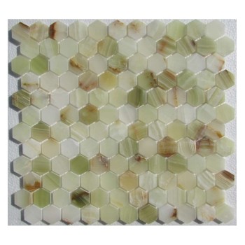 Hexagon Onyx Jade Verde Мозаика из оникса Философия мозаики 295x280 мм Hexagon Onyx Jade Verde Мозаика из оникса Философия мозаики 295x280 мм