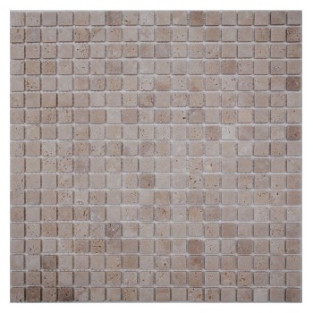 Light Travertine 15-4T  Мозаика из травертина Философия мозаики 305x305 мм