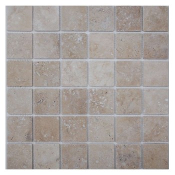 Light Travertine 48-4T Мозаика из травертина Философия мозаики 305x305 мм