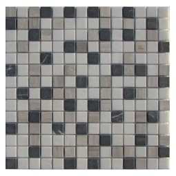 Mix Black Grey 20-4T (MIX 4) Мраморная мозаика Философия мозаики 305x305 мм