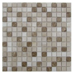 Mix Cream 20-4P (Турция) Мраморная мозаика  Mix Cream 204P Философия мозаики 305x305 мм