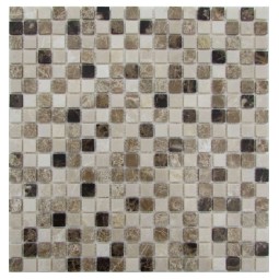 Mix Emperador 15-4P (Турция) Мраморная мозаика  Mix Emperador 154P Философия мозаики 305x305 мм