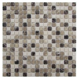 Mix Emperador 15-4T (Турция) Мраморная мозаика  Mix Emperador 154T Философия мозаики 305x305 мм