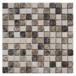 Mix Emperador 23-6T Мраморная мозаика Философия мозаики 300x300 мм
