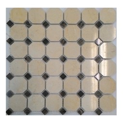 M025+M052-BP Мраморная мозаика Философия мозаики 305x305 мм