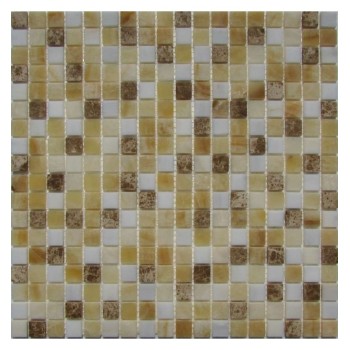 White Cream 15-4P Мраморная мозаика Философия мозаики 300x300 мм