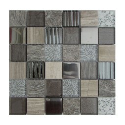 Elements Grey Мозаика из камня и стекла Философия мозаики 300x300 мм
