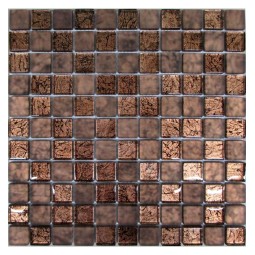 H2528 Стеклянная фольгированная мозаика Философия мозаики 300x300 мм