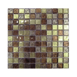 H2574 Стеклянная фольгированная мозаика Философия мозаики 300x300 мм