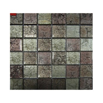 H4884 Стеклянная фольгированная мозаика Философия мозаики 300x300 мм