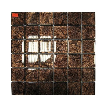 HD628 Стеклянная фольгированная мозаика Философия мозаики 300x300 мм