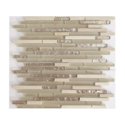 Stripes Cream Стеклянная мозаика Философия мозаики 301x301 мм