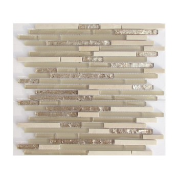 Stripes Cream Стеклянная мозаика Философия мозаики 301x301 мм