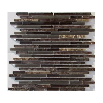 Stripes Emperador Мозаика из камня и стекла Философия мозаики 301x301 мм