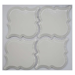 Porcelain Arabesko Bevel Beige 160 Керамическая мозаика Философия мозаики 218x218 мм