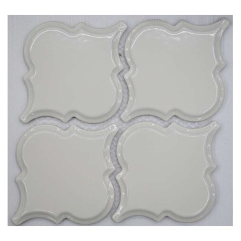 Porcelain Arabesko Bevel Beige 160 Керамическая мозаика Философия мозаики 218x218 мм