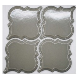 Porcelain Arabesko Bevel Grey 160 Керамическая мозаика Философия мозаики 218x218 мм