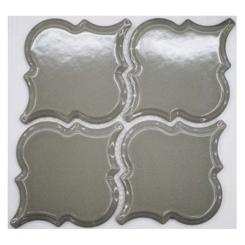 Porcelain Arabesko Bevel Grey 160 Керамическая мозаика Философия мозаики 218x218 мм