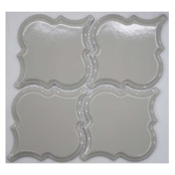 Porcelain Arabesko Bevel Light Grey 160 Керамическая мозаика Философия мозаики 218x218 мм