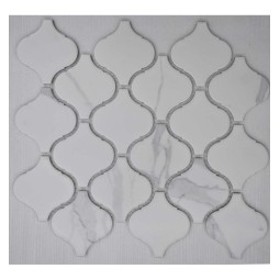 Porcelain Arabesko Carrara 74 Керамическая мозаика Философия мозаики 246x280 мм