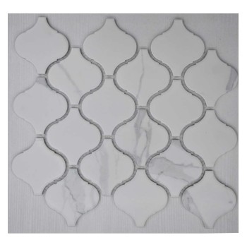 Porcelain Arabesko Carrara 74 Керамическая мозаика Философия мозаики 246x280 мм