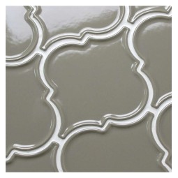 Porcelain Arabesko Plate Grey 160 Керамическая мозаика Философия мозаики 218x218 мм