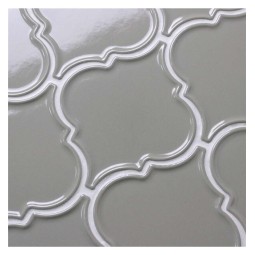 Porcelain Arabesko Plate Light Grey 160 Керамическая мозаика Философия мозаики 218x218 мм