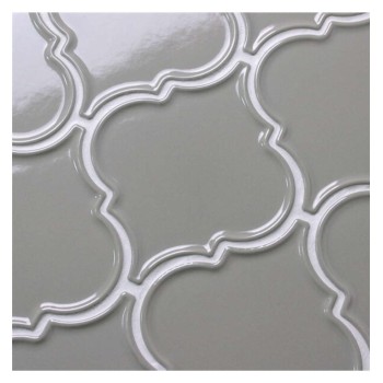 Porcelain Arabesko Plate Light Grey 160 Керамическая мозаика Философия мозаики 218x218 мм