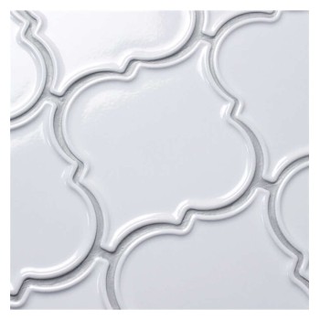 Porcelain Arabesko Plate White 160 Керамическая мозаика Философия мозаики 218x218 мм