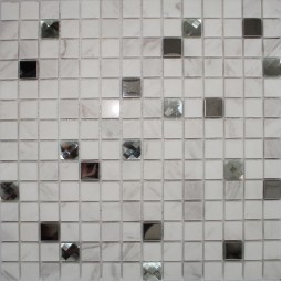 GH2001 Мраморная мозаика со стразами Керамоград 300x300 мм