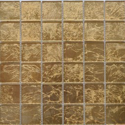 ST031-8 Стеклянная фольгированная мозаика Керамоград 300x300 мм