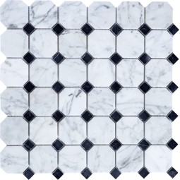 PIX209 Мраморная мозаика PIXEL 305x305 мм