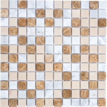 PIX278 Мраморная мозаика PIXEL 305x305 мм